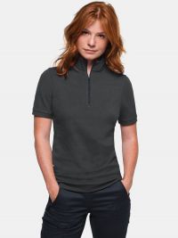 Damen Poloshirt mit Reißverschluss Dunkelgrau – modern, pflegeleicht, ideal für den Berufsalltag